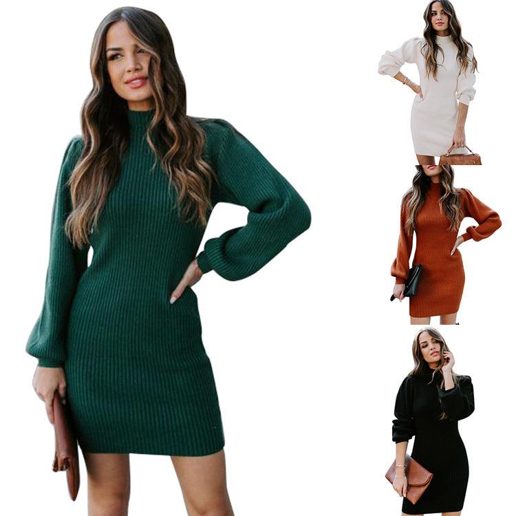 Thickened slim knit sweater dress - MRSLM