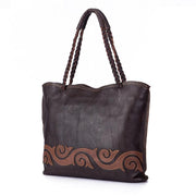 retro lychee leather shoulder bag - MRSLM
