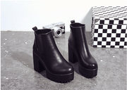 women's platform boots with thick high heel, view 2 - MRSLM