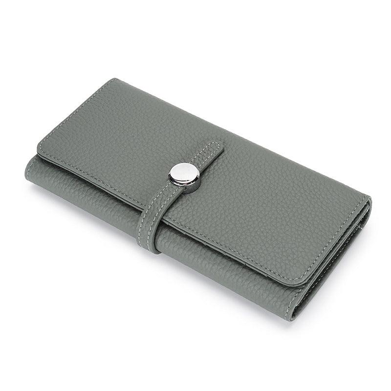 Women's long folding leather wallet, view 15 - MRSLM