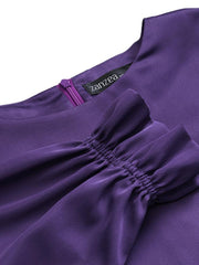 Women's puff sleeve midi dress, view 7 - MRSLM