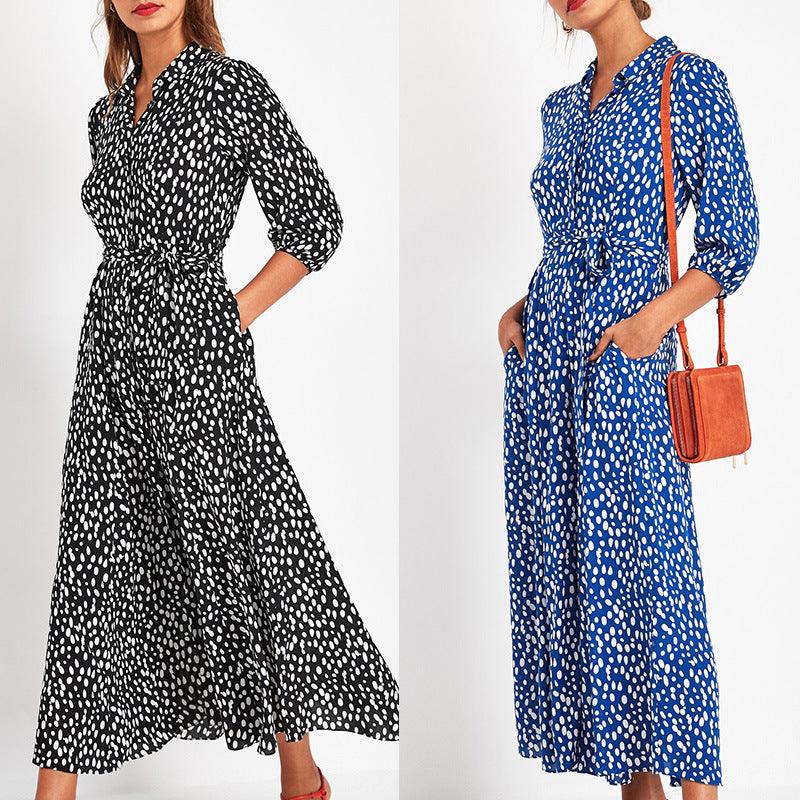 ladies printed chiffon dress - MRSLM