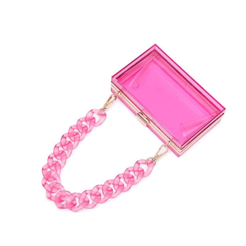 Transparent One-shoulder Messenger Mini Square Bag