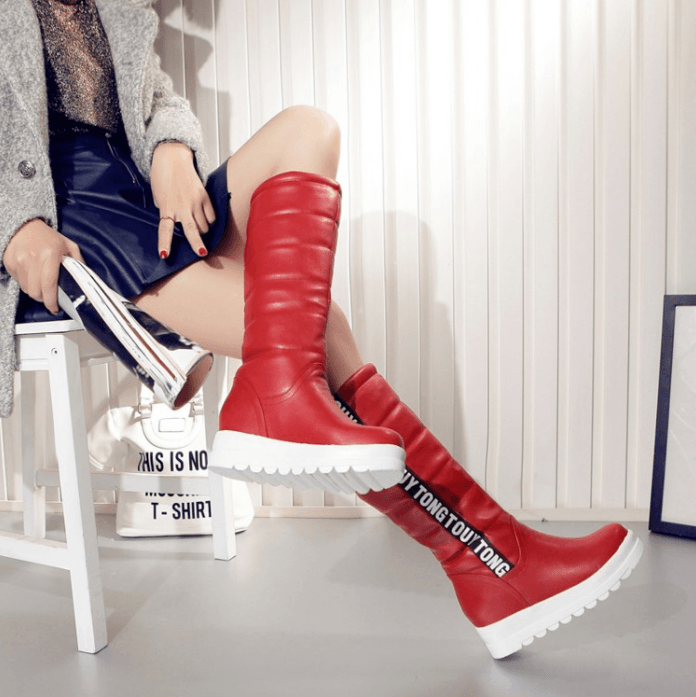 Women's high-top thick-soled warm boots - MRSLM