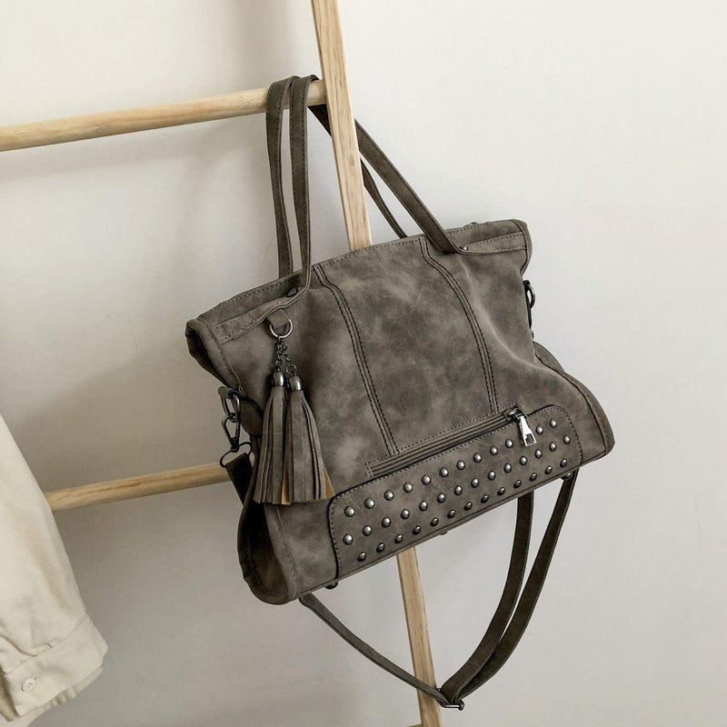 retro large diagonal women's bag, view 9 - MRSLM