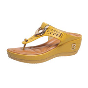 Women's wedge platform flip flops, view 4 - MRSLM
