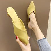 Ladies pointed wine glass heel slippers - MRSLM