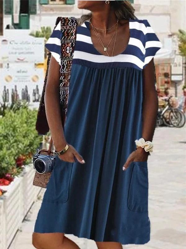 Striped short sleeve dress - MRSLM