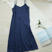 women's spaghetti strap satin dress - MRSLM