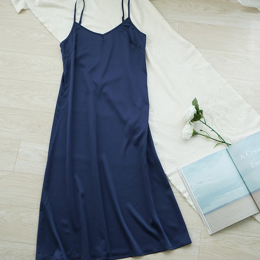 women's spaghetti strap satin dress - MRSLM