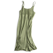 women's basic satin dress, view 10 - MRSLM