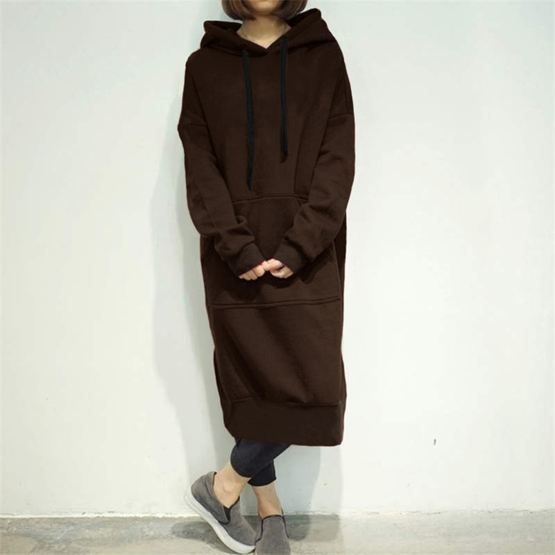 Women's loose long hoodie, view 3 - MRSLM