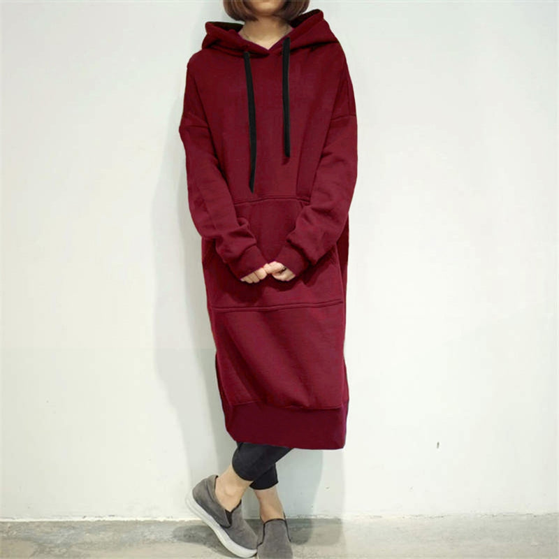 Women's loose long hoodie, view 4 - MRSLM