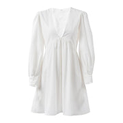 Women's puff sleeve mini dress, view 6 - MRSLM