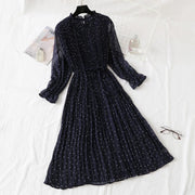 women's elegant polka dot dress, view 20 - MRSLM