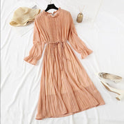 women's elegant polka dot dress, view 21 - MRSLM