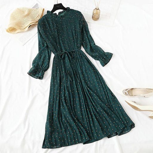 women's elegant polka dot dress - MRSLM