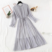 women's elegant polka dot dress, view 5 - MRSLM