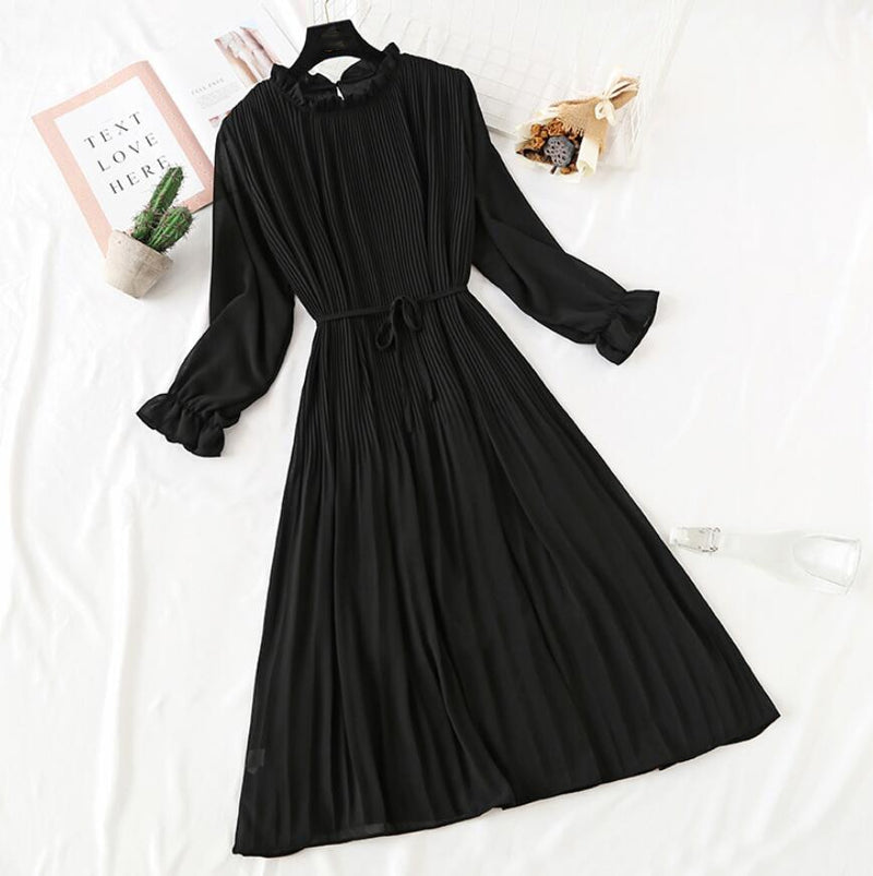 women's elegant polka dot dress, view 6 - MRSLM