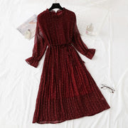 women's elegant polka dot dress, view 11 - MRSLM