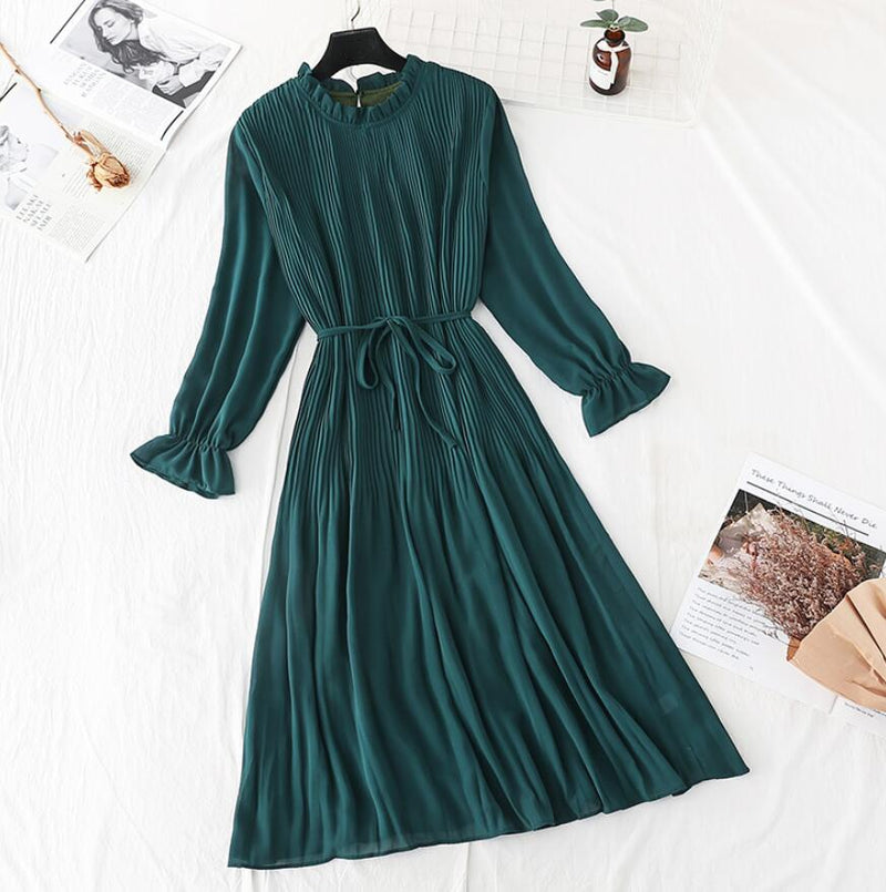 women's elegant polka dot dress, view 19 - MRSLM