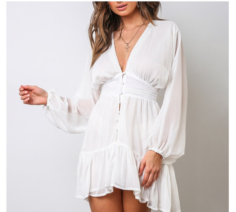 deep-V mini dress - MRSLM