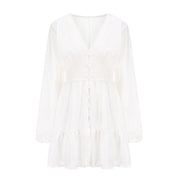 deep-V mini dress, view 2 - MRSLM