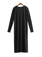 Women's long split dress, view 3 - MRSLM