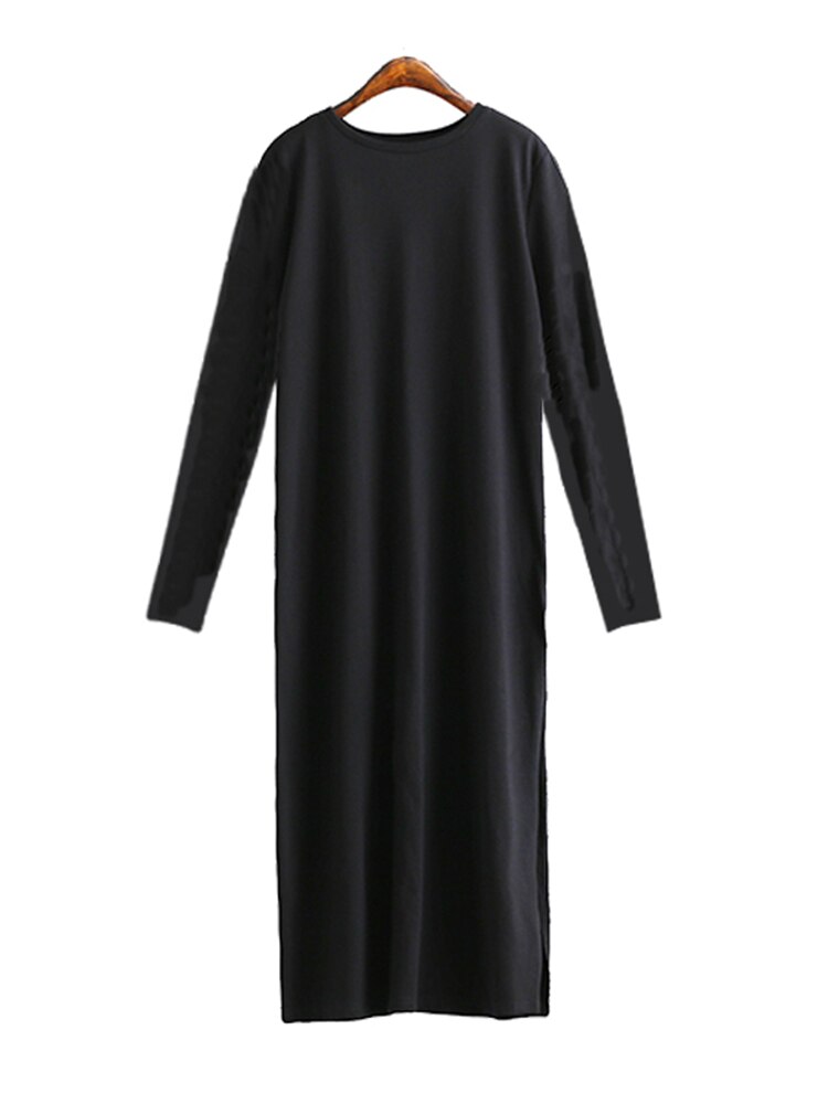 Women's long split dress, view 3 - MRSLM