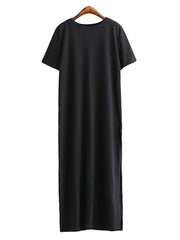 Women's long split dress, view 4 - MRSLM