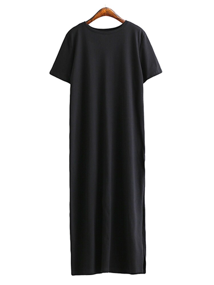 Women's long split dress, view 4 - MRSLM