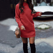 casual sweater dress, view 3 - MRSLM