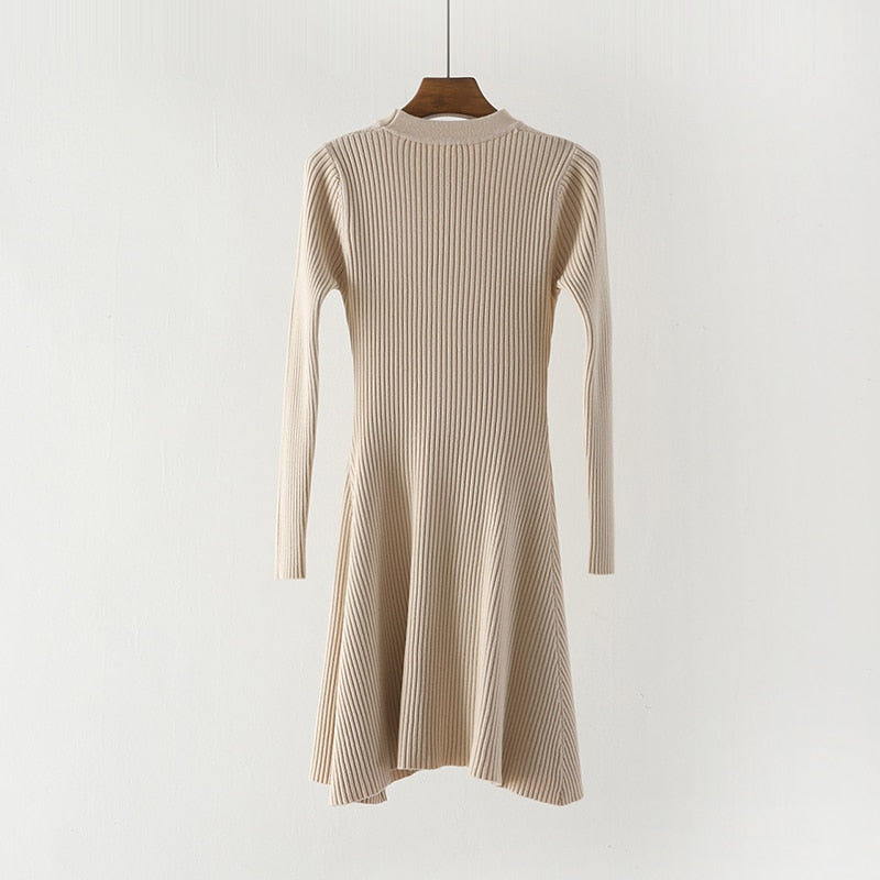 o-neck multicolored sweater dress for women, view 16 - MRSLM