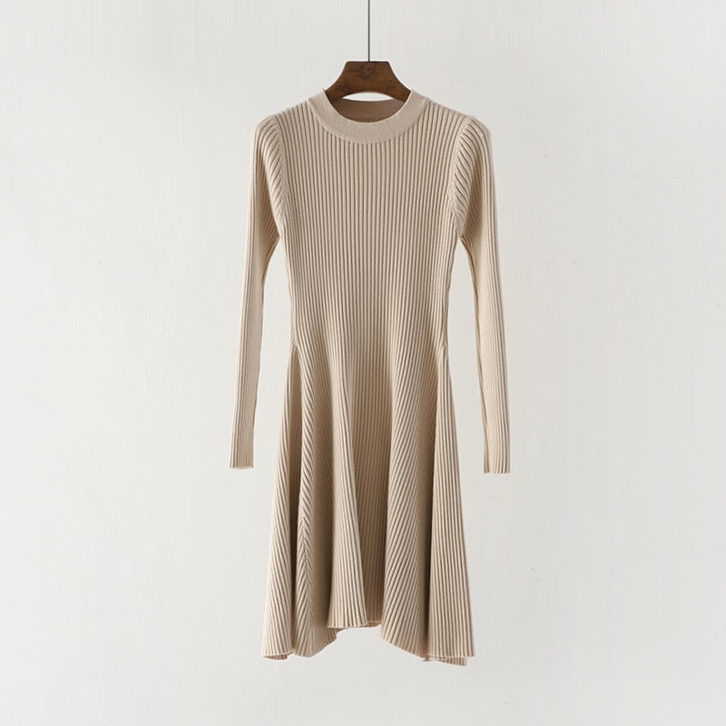o-neck multicolored sweater dress for women, view 15 - MRSLM