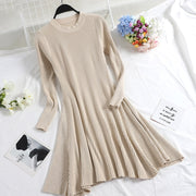 o-neck multicolored sweater dress for women, view 2 - MRSLM