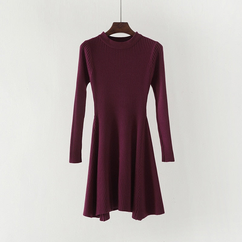 o-neck multicolored sweater dress for women, view 11 - MRSLM