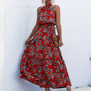 floral printed long dress, view 14 - MRSLM