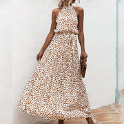 floral printed long dress, view 15 - MRSLM