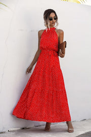 floral printed long dress, view 5 - MRSLM