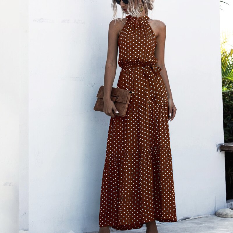 floral printed long dress, view 8 - MRSLM