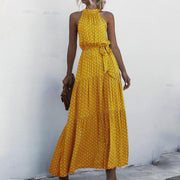 floral printed long dress, view 9 - MRSLM