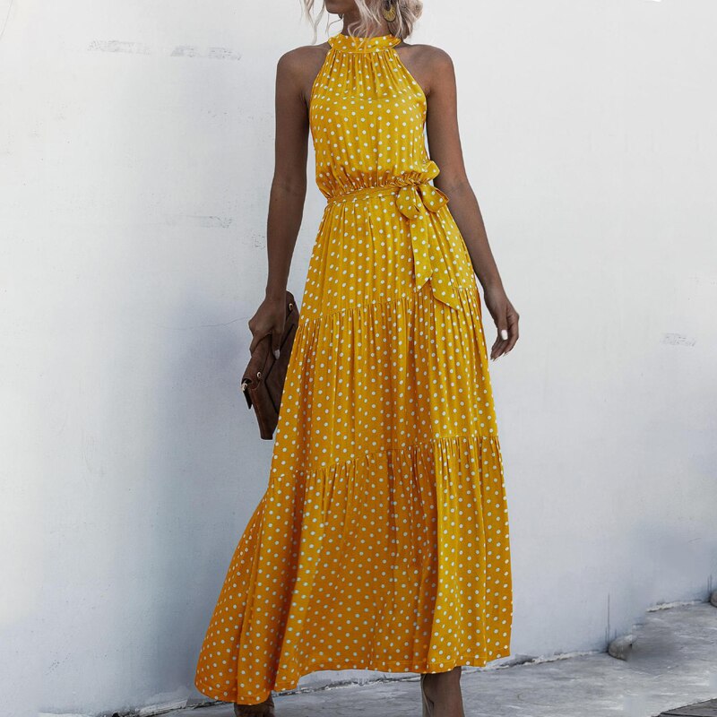 floral printed long dress, view 9 - MRSLM