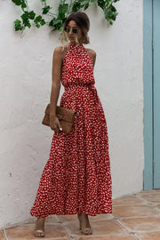 floral printed long dress, view 11 - MRSLM