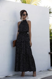 floral printed long dress, view 12 - MRSLM