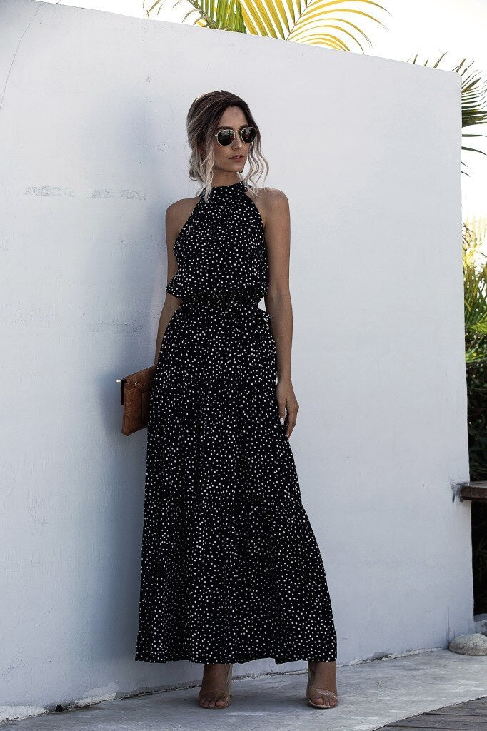 floral printed long dress, view 12 - MRSLM