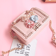 Blush Flora small square shoulder bag, view 9 - MRSLM