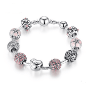 silver-plated charm bracelet, view 5 - MRSLM