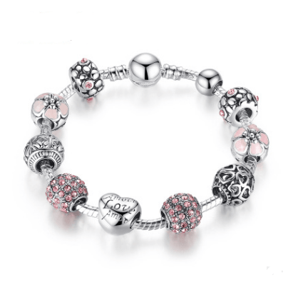 silver-plated charm bracelet, view 5 - MRSLM