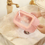 Pink travel cosmetic case, view 2 - MRSLM