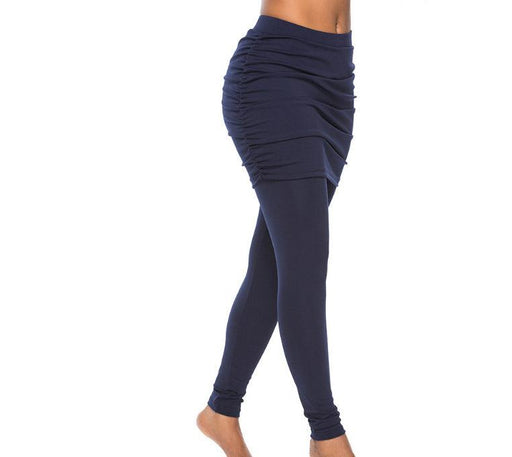 pleated fake two-piece leggings skirt, view 3 - MRSLM